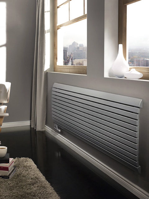 modern radiator, avrundad radiator, radiator under fönster, radiatorer