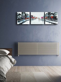 horisontel radiator, färgradiator, design radiator