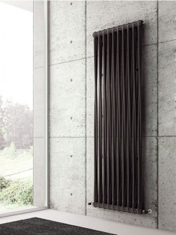 radiator med vridna rör, hög radiator, design radiator 